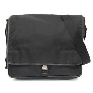 PRADA Black Leather Shoulder Bag